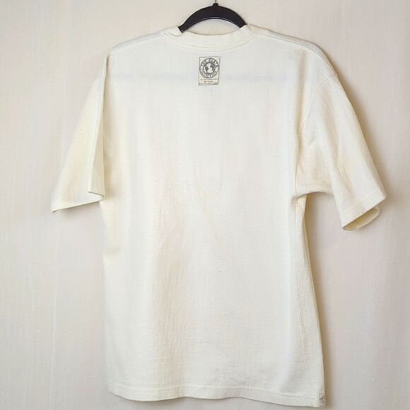 The Earth Collection UK Ivory Cotton Shirt Size Large Fits like a Medium - Picture 5 of 7